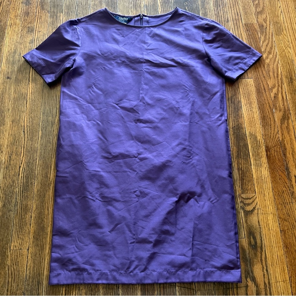 S’ MaxMara made in Italy purple dress with pockets USA 12